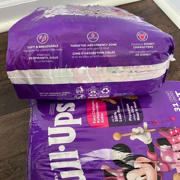 Pull-Ups Girls’ Potty Training Pants size 2T-3T, 62 Count (2 packs of 31) Minnie - Picture 2 of 3